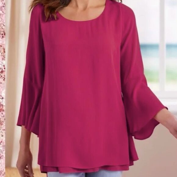 Soft Surrounding Gabby Tunic In Fuschia Size Medium - Picture 1 of 8